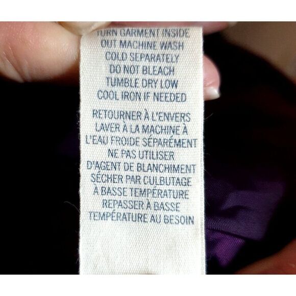 American Eagle Womens Hooded Vest M Blue Puffer Vest Faux Fur Hood - Picture 9 of 10